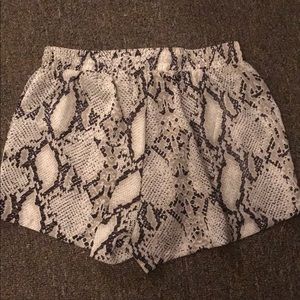 Olivaceous Snake Print Shorts